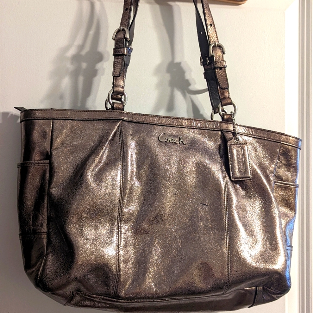 Coach Pewter/Silver Shoulder Bag
